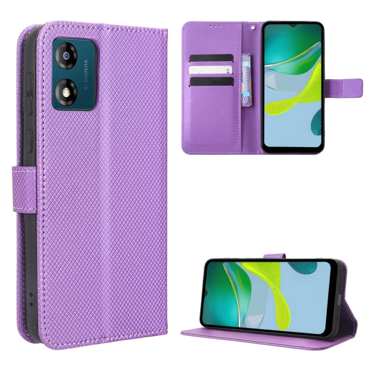 For Motorola Moto E13 4G Diamond Texture Leather Phone Case