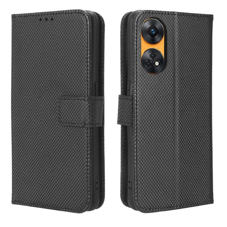 For OPPO Reno8 T 4G Diamond Texture Leather Phone Case