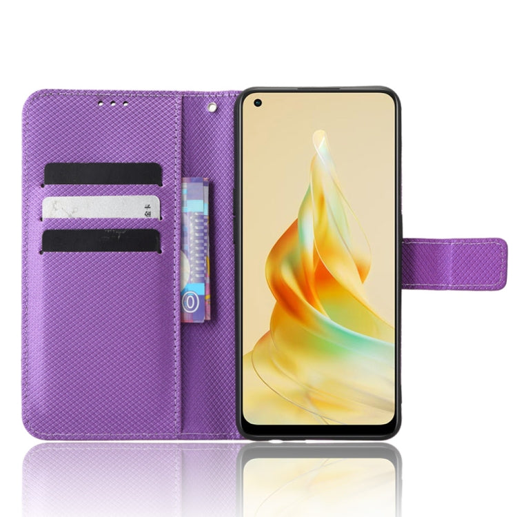For OPPO Reno8 T 4G Diamond Texture Leather Phone Case