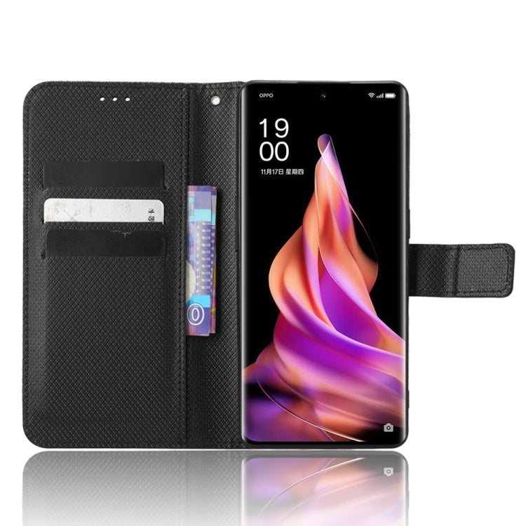 For OPPO Reno9 Pro+ 5G Diamond Texture Leather Phone Case