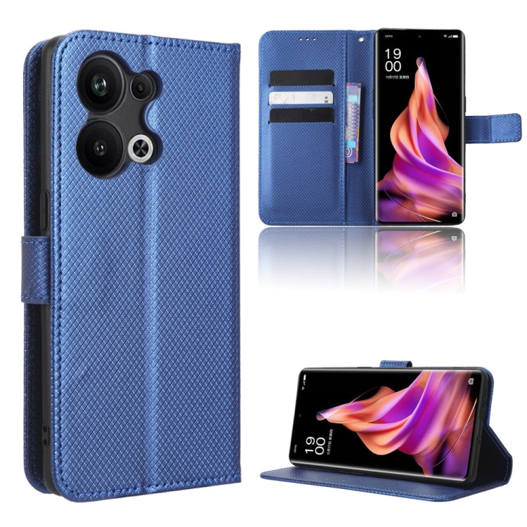 For OPPO Reno9 Pro+ 5G Diamond Texture Leather Phone Case