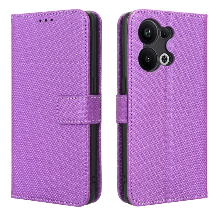 For OPPO Reno9 Pro+ 5G Diamond Texture Leather Phone Case