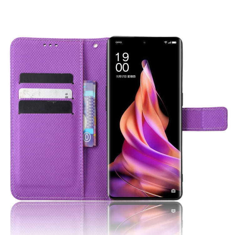 For OPPO Reno9 Pro+ 5G Diamond Texture Leather Phone Case