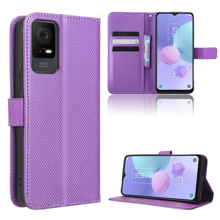 For TCL 405 / 406 T506D Diamond Texture Leather Phone Case