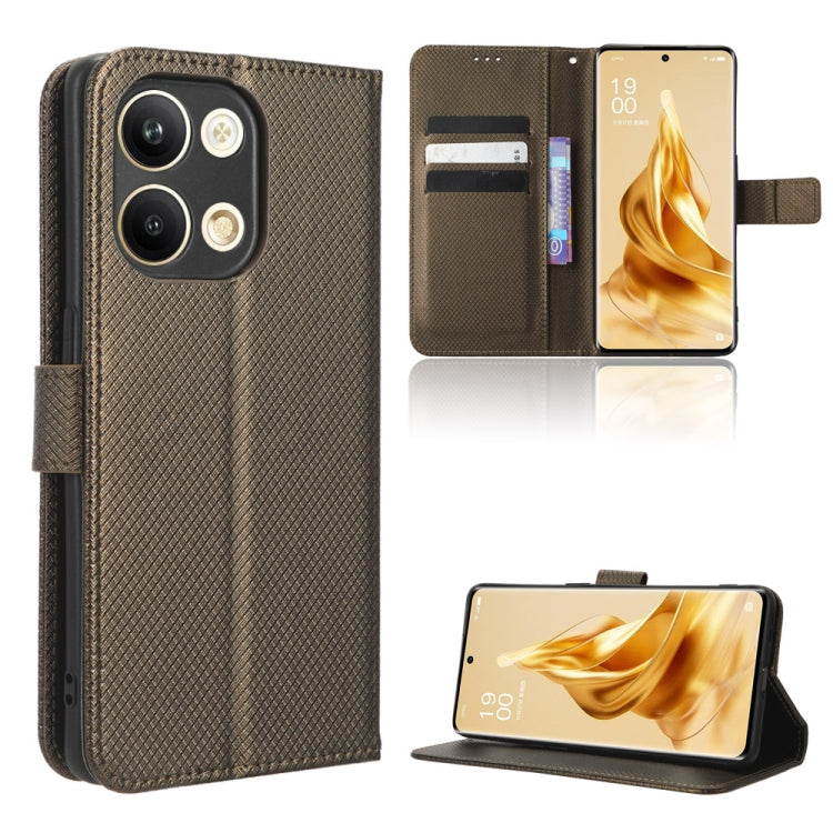 For OPPO Reno9 / Reno9 Pro 5G Diamond Texture Leather Phone Case