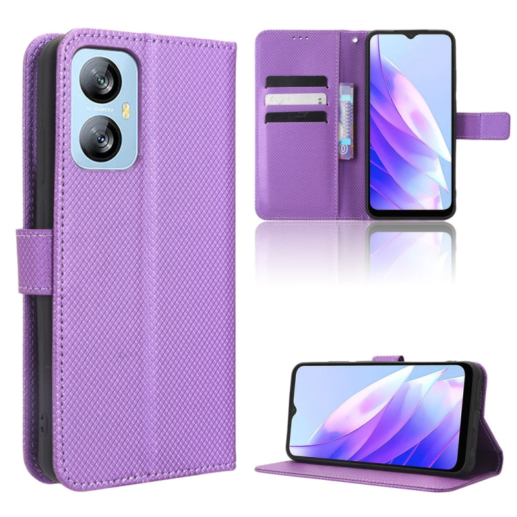 For Blackview A52 Diamond Texture Leather Phone Case