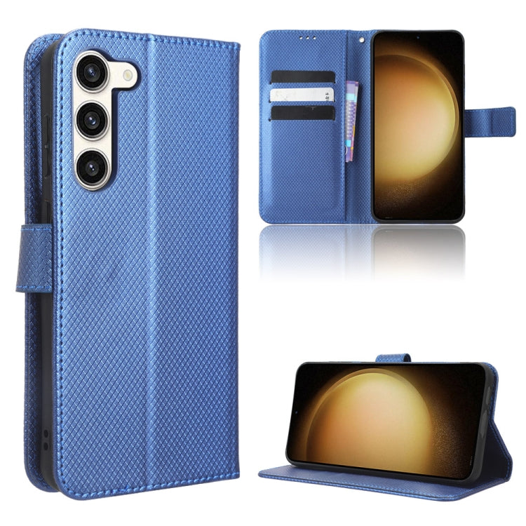 For Samsung Galaxy S23+ 5G Diamond Texture Leather Phone Case