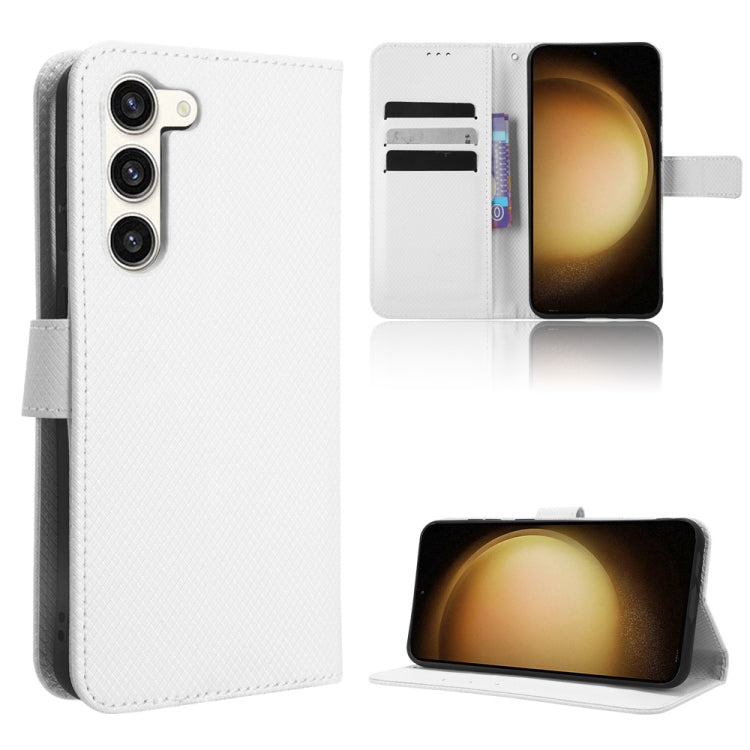 For Samsung Galaxy S23 5G Diamond Texture Leather Phone Case