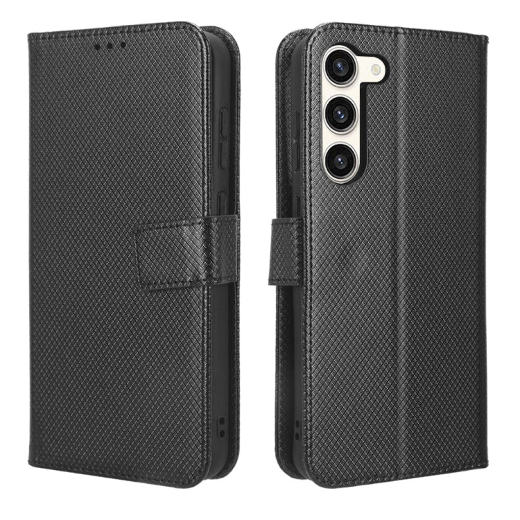 For Samsung Galaxy S23 5G Diamond Texture Leather Phone Case