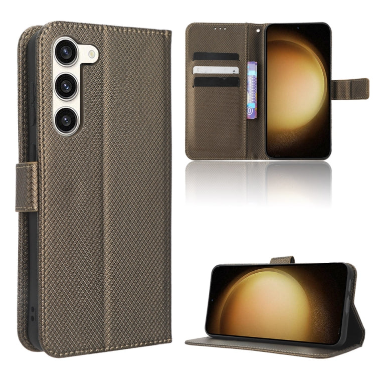 For Samsung Galaxy S23 5G Diamond Texture Leather Phone Case