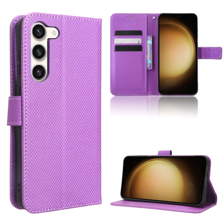 For Samsung Galaxy S23 5G Diamond Texture Leather Phone Case