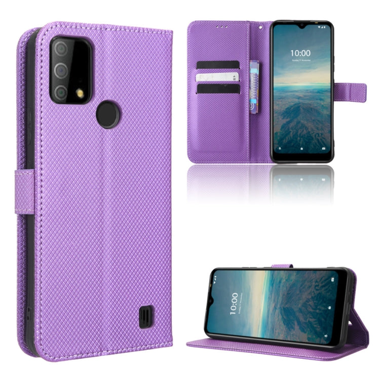 For Vodafone Smart V22 Diamond Texture Leather Phone Case