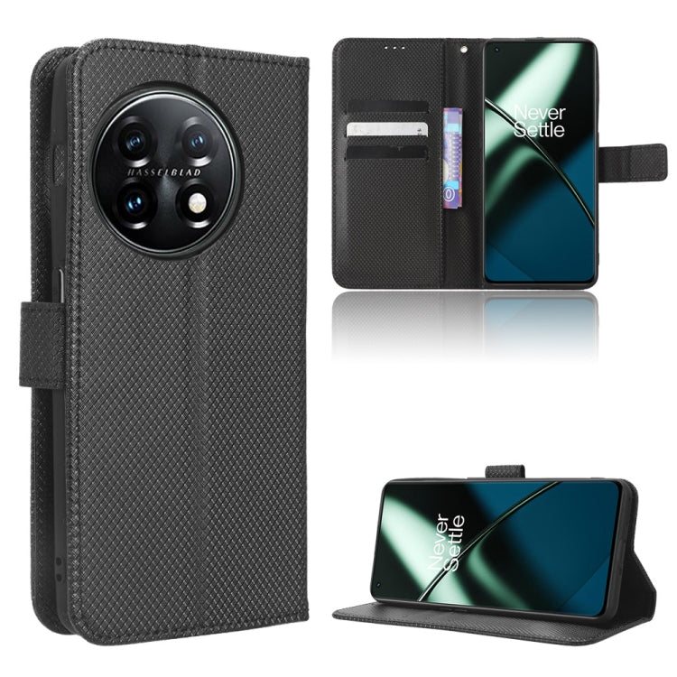 For OnePlus 11 5G Diamond Texture Leather Phone Case