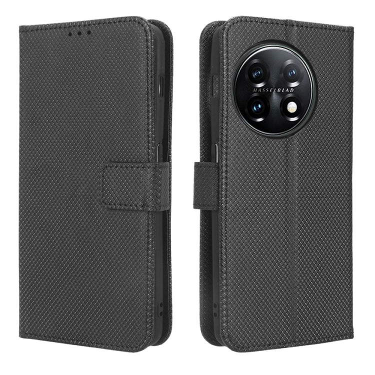 For OnePlus 11 5G Diamond Texture Leather Phone Case