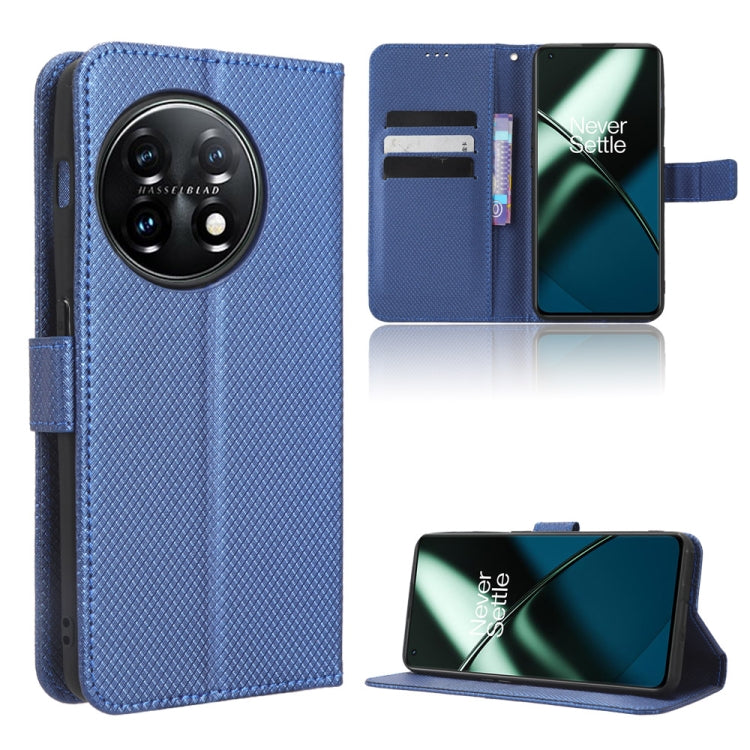 For OnePlus 11 5G Diamond Texture Leather Phone Case