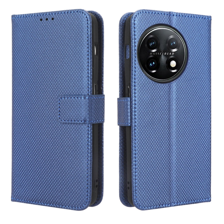 For OnePlus 11 5G Diamond Texture Leather Phone Case
