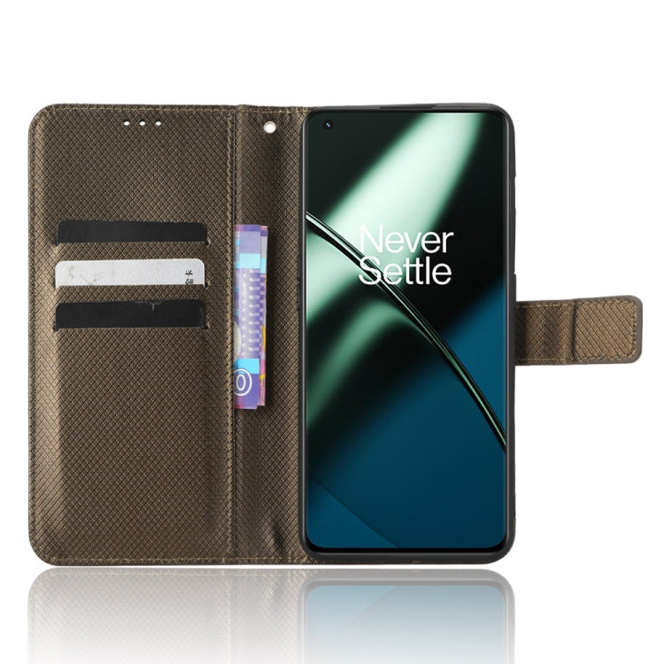 For OnePlus 11 5G Diamond Texture Leather Phone Case