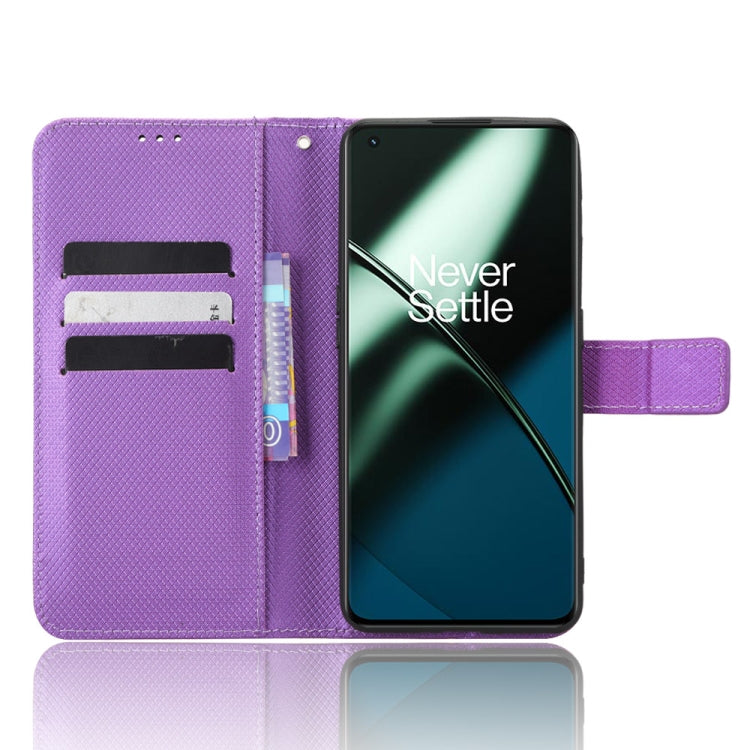 For OnePlus 11 5G Diamond Texture Leather Phone Case