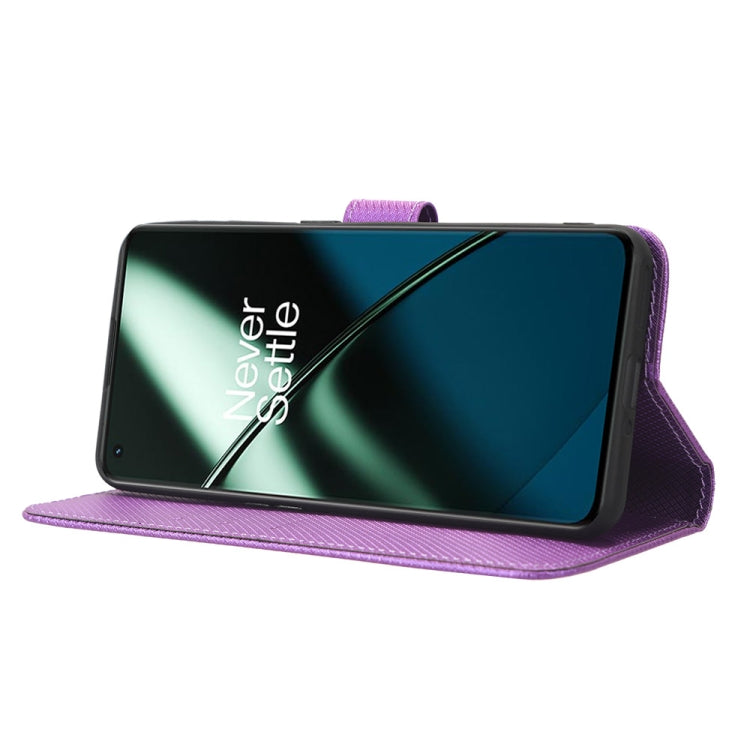For OnePlus 11 5G Diamond Texture Leather Phone Case