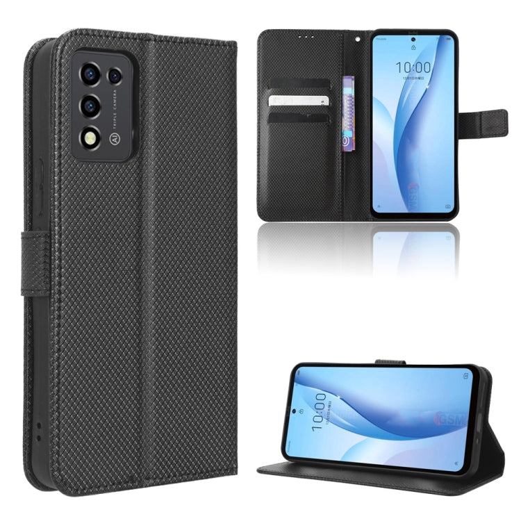 For ZTE Libero 5G III Diamond Texture Leather Phone Case