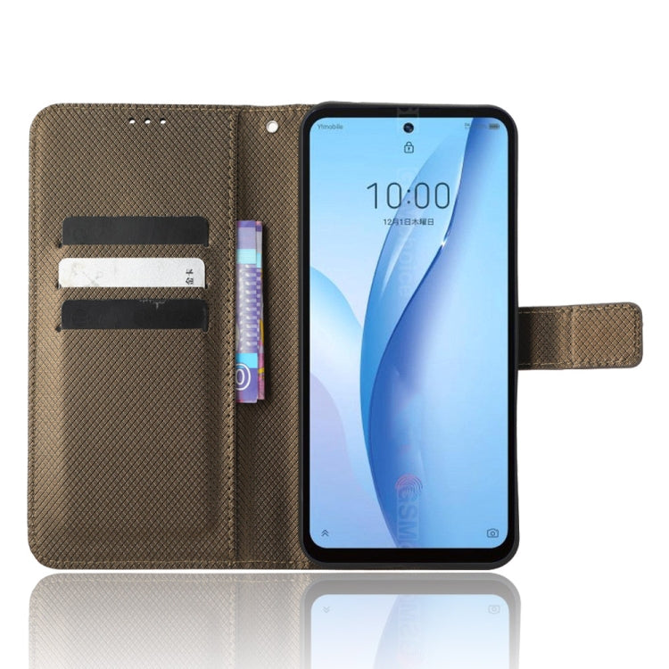 For ZTE Libero 5G III Diamond Texture Leather Phone Case