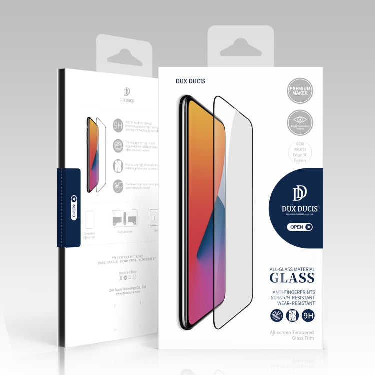 For Motorola Edge 30 Fusion 10pcs DUX DUCIS 0.33mm 9H Medium Alumina HD Full Screen Tempered Glass Film