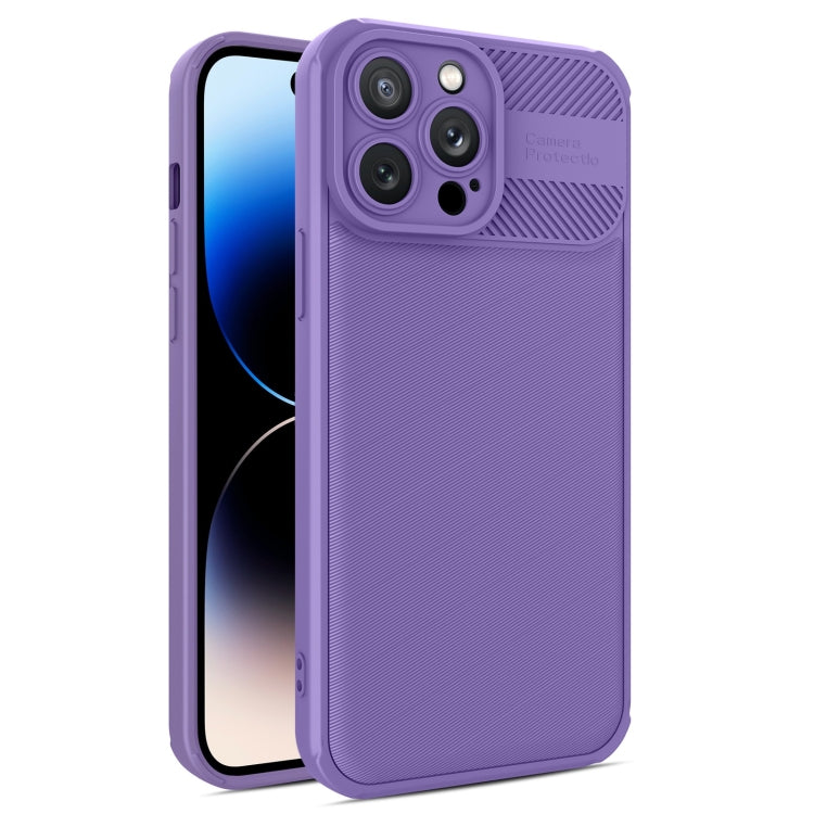 For iPhone 14 Pro Twill Texture TPU Shockproof Phone Case