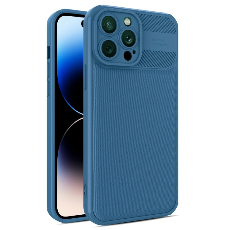 For iPhone 14 Pro Twill Texture TPU Shockproof Phone Case