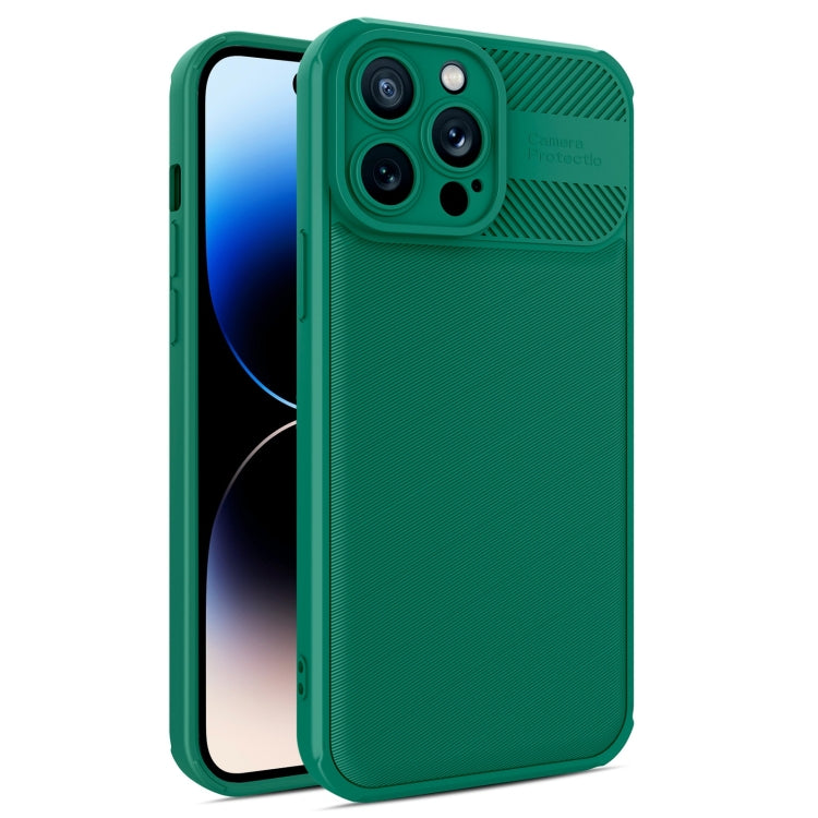 For iPhone 14 Pro Twill Texture TPU Shockproof Phone Case