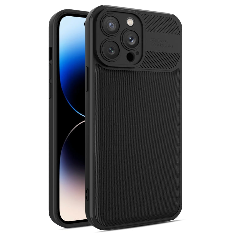 For iPhone 14 Pro Twill Texture TPU Shockproof Phone Case