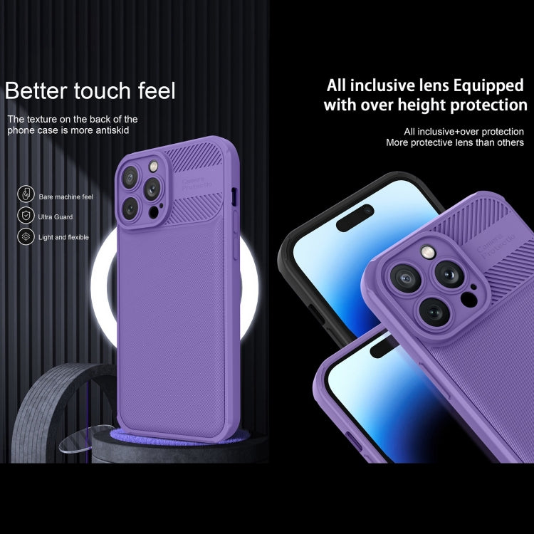For iPhone 14 Pro Twill Texture TPU Shockproof Phone Case