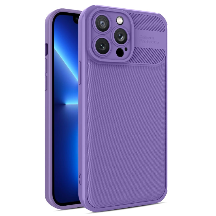For iPhone 13 Pro Twill Texture TPU Shockproof Phone Case