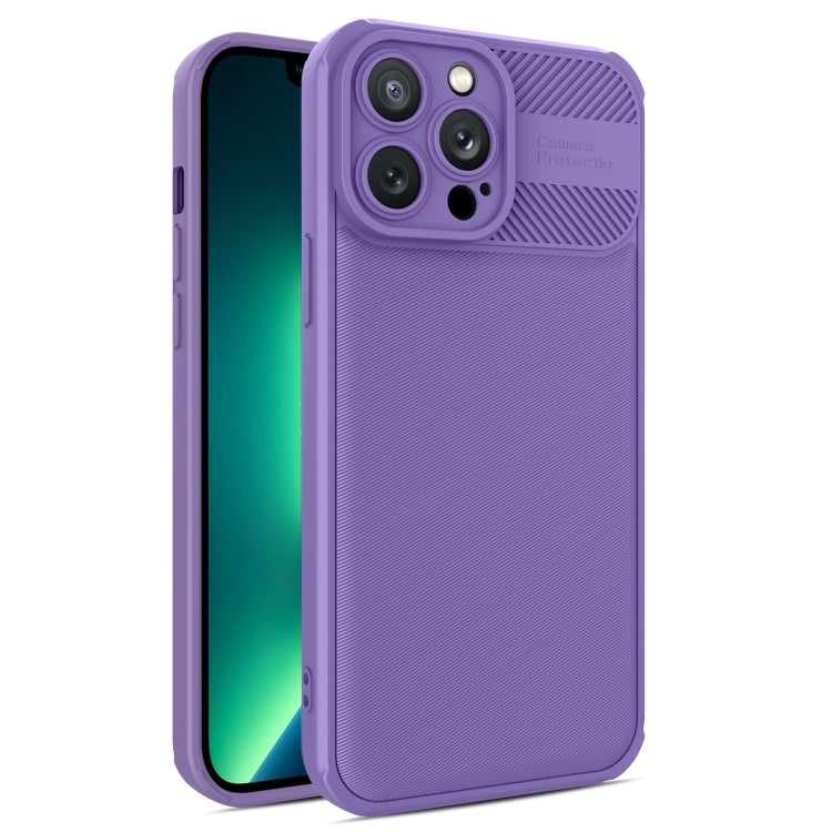 For iPhone 13 Pro Max Twill Texture TPU Shockproof Phone Case