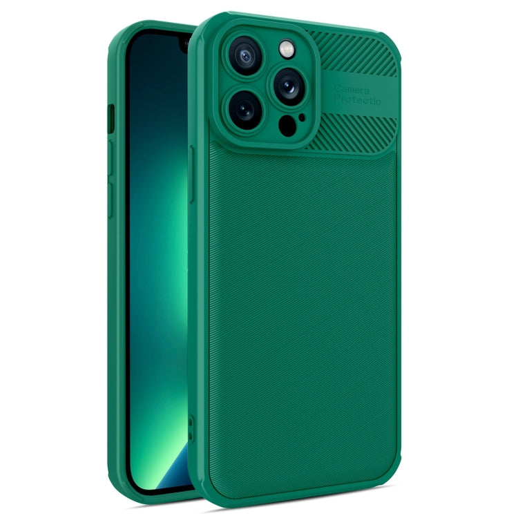 For iPhone 13 Pro Max Twill Texture TPU Shockproof Phone Case