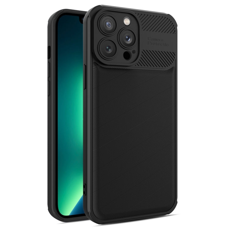 For iPhone 13 Pro Max Twill Texture TPU Shockproof Phone Case
