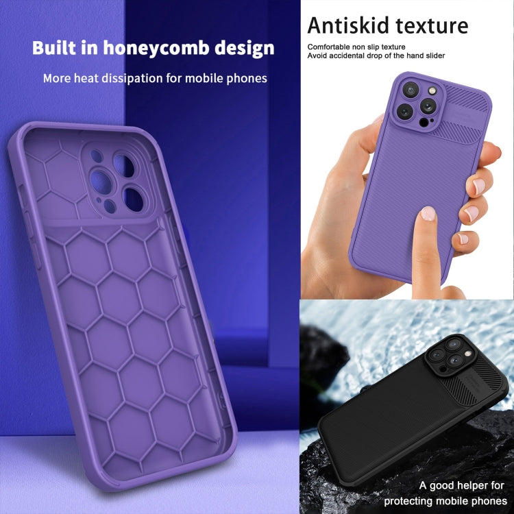 For iPhone 13 Pro Max Twill Texture TPU Shockproof Phone Case