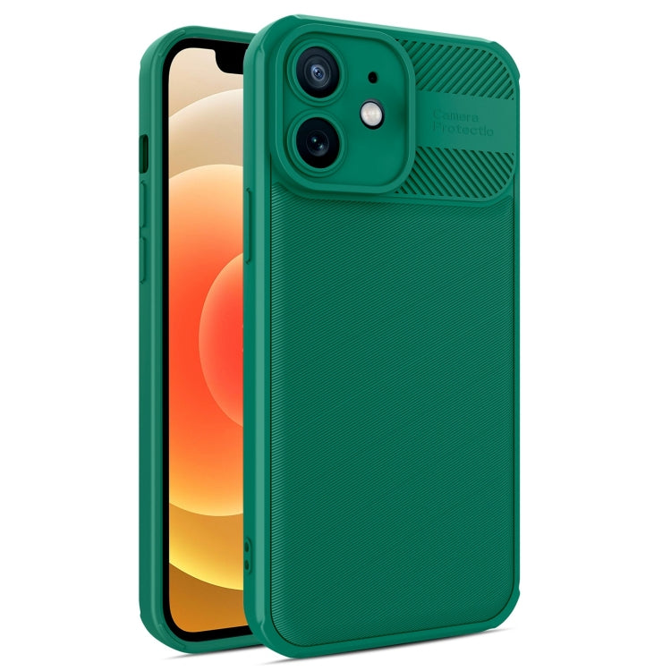 For iPhone 12 Twill Texture TPU Shockproof Phone Case