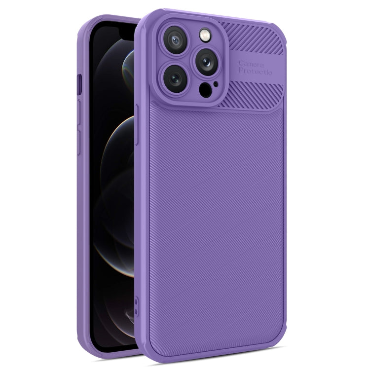 For iPhone 12 Pro Twill Texture TPU Shockproof Phone Case