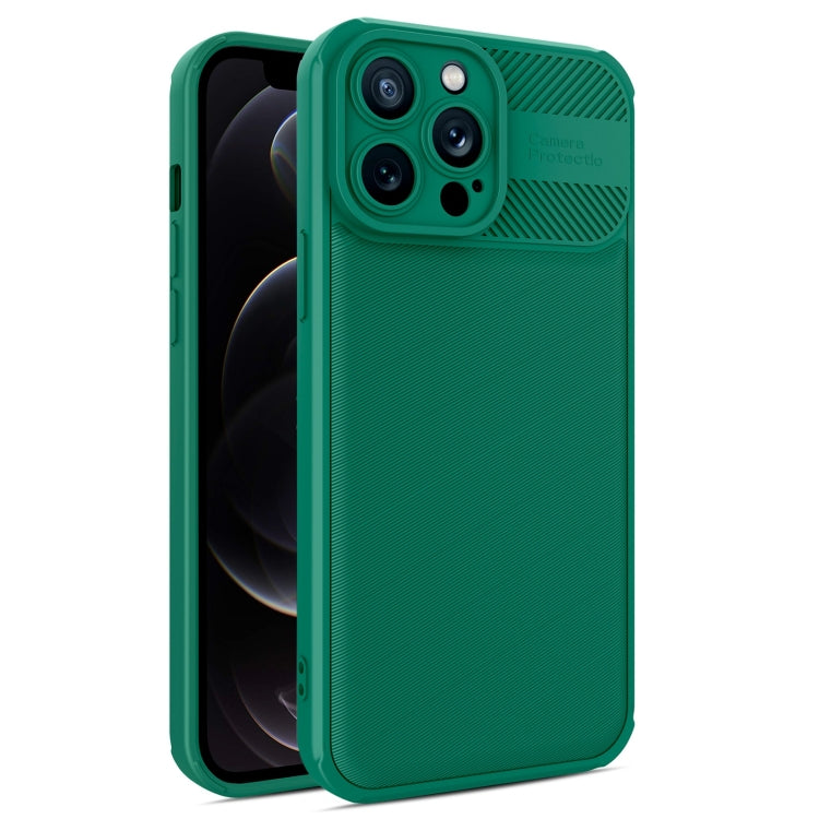 For iPhone 12 Pro Twill Texture TPU Shockproof Phone Case