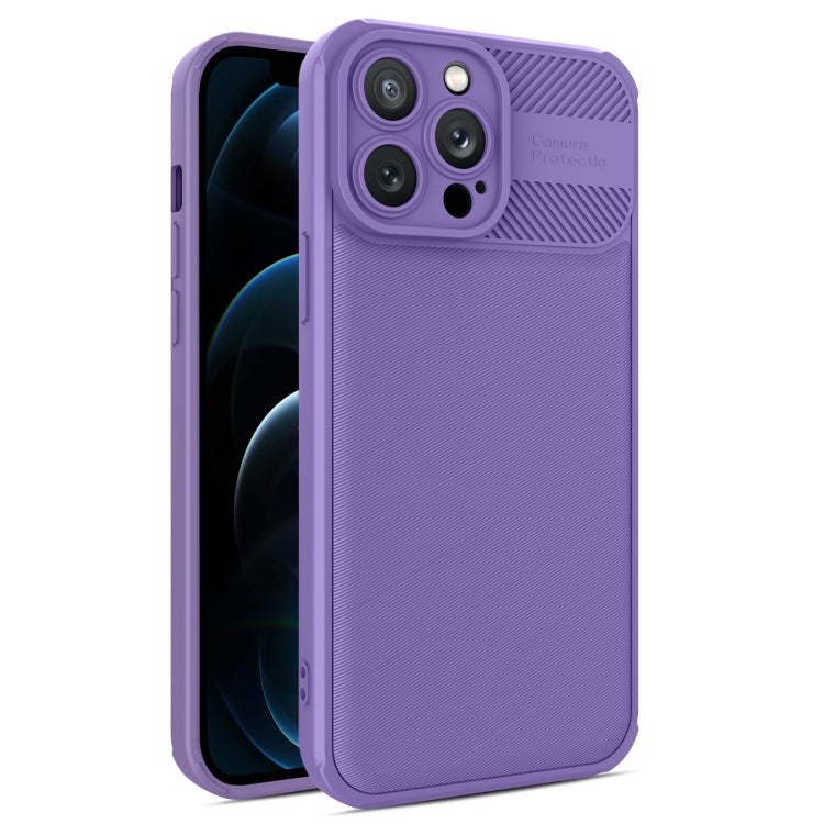 For iPhone 12 Pro Max Twill Texture TPU Shockproof Phone Case
