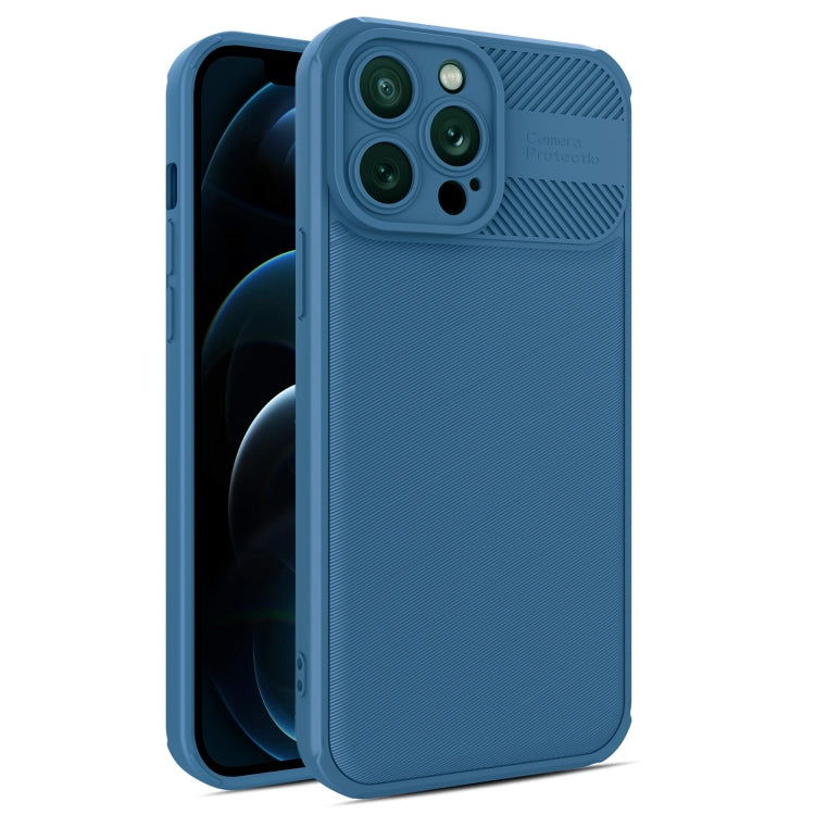 For iPhone 12 Pro Max Twill Texture TPU Shockproof Phone Case