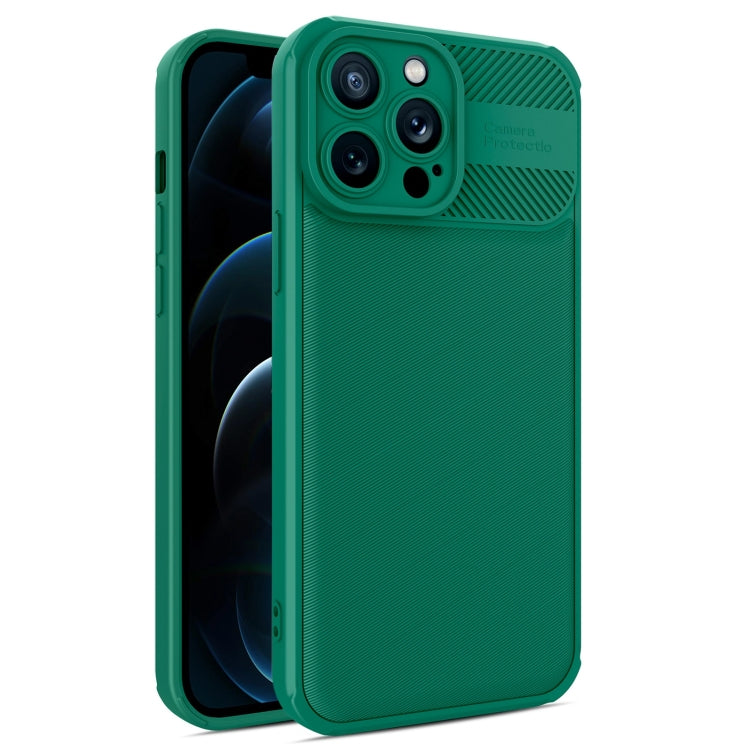 For iPhone 12 Pro Max Twill Texture TPU Shockproof Phone Case