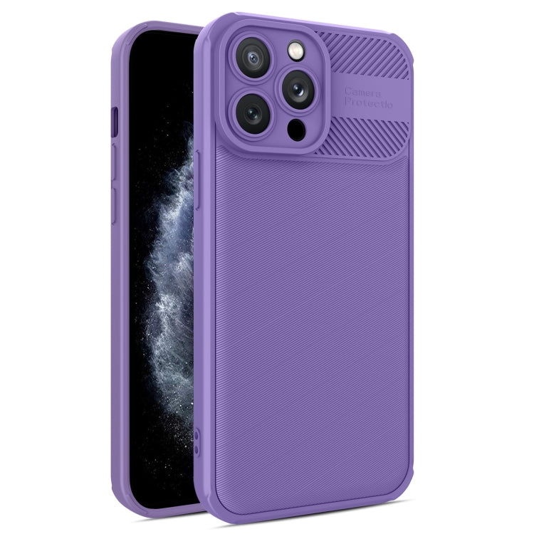 For iPhone 11 Pro Twill Texture TPU Shockproof Phone Case
