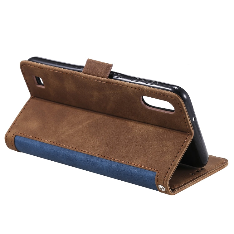 For Galaxy A01 Retro Splicing Horizontal Flip Leather Case with Card Slots & Holder & Wallet