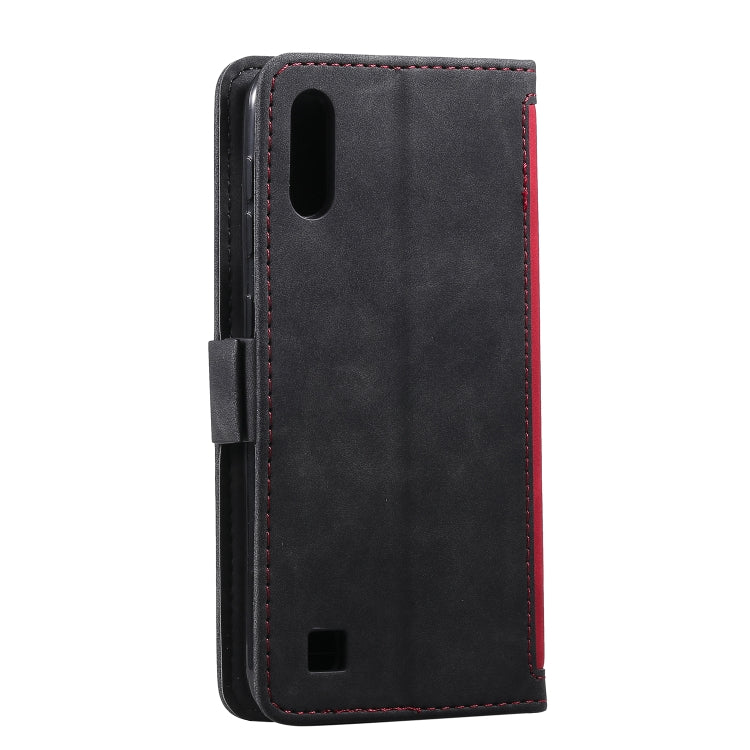 For Galaxy A01 Retro Splicing Horizontal Flip Leather Case with Card Slots & Holder & Wallet