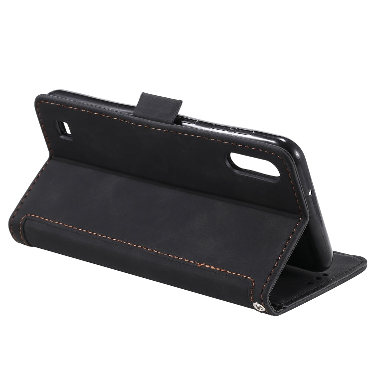 For Galaxy A10 / M10 Retro Splicing Horizontal Flip Leather Case with Card Slots & Holder & Wallet