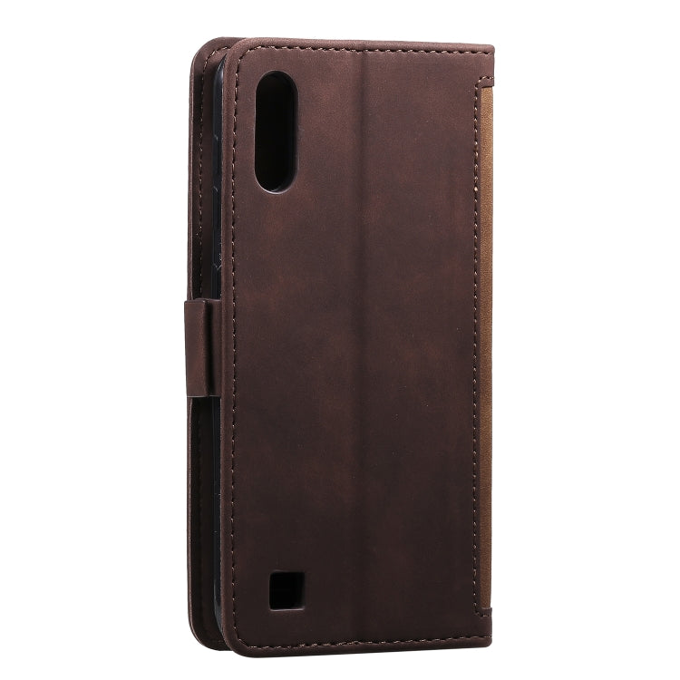 For Galaxy A10 / M10 Retro Splicing Horizontal Flip Leather Case with Card Slots & Holder & Wallet