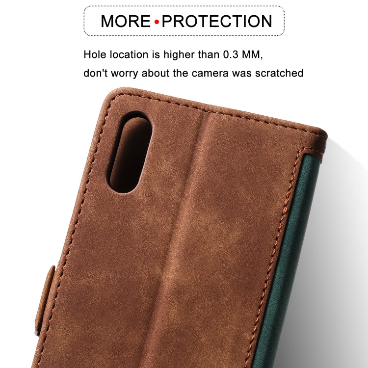For Galaxy A10 / M10 Retro Splicing Horizontal Flip Leather Case with Card Slots & Holder & Wallet
