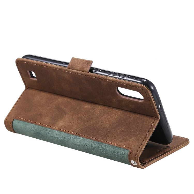For Galaxy A10 / M10 Retro Splicing Horizontal Flip Leather Case with Card Slots & Holder & Wallet