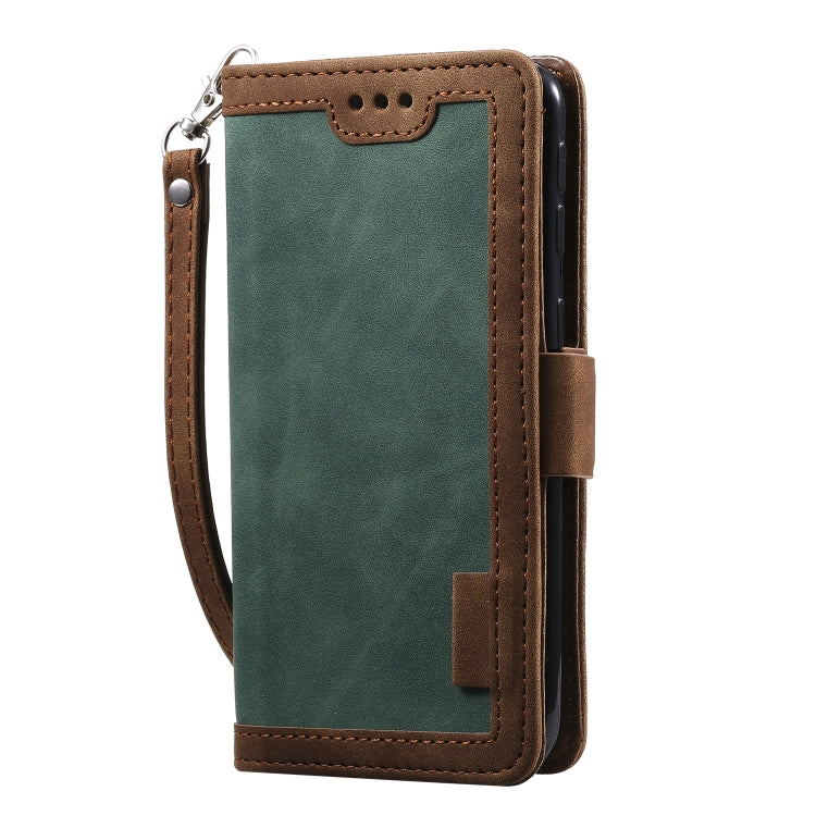 For Galaxy A20e Retro Splicing Horizontal Flip Leather Case with Card Slots & Holder & Wallet